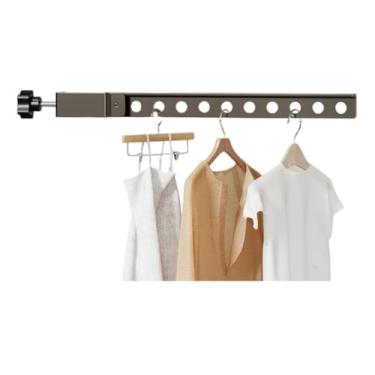Imagem de Hhsdyl Varal Robusto para Poupar Espaço, Secador de Roupas Portátil em Aço Carbono, Montagem na Parede com Encaixe para Lavandaria, Varanda e Casa de Banho,Gray,B