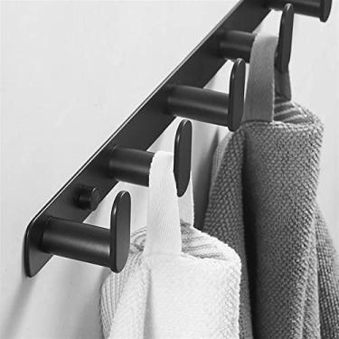 Imagem de GAORUIFENG Cabideiro montado na parede, suporte de parede, gancho de metal, gancho de casaco, prateleira simples para entrada, sala de estar, quarto, guarda-roupa, varanda, cabideiro de cozinha árvore