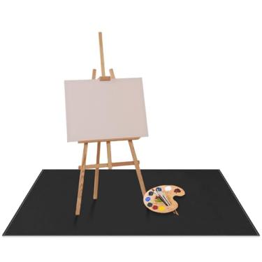 Imagem de Drydiet Tapete de chão extra grande para pintura, leve, lavável à máquina, protetor de mesa de PVC, tapete de artesanato durante a pintura de arte, joias, projetos de argila, diversão e bagunça (139 x