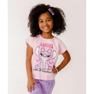 Imagem de Blusa Infantil Angel Stitch Disney Tam 4 a 10-29035, Rosa, 4