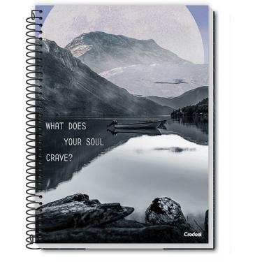 Imagem de Caderno Espiral Capa Dura Universitário Flow 320 Folhas 20 Matérias Credeal Estampa 1