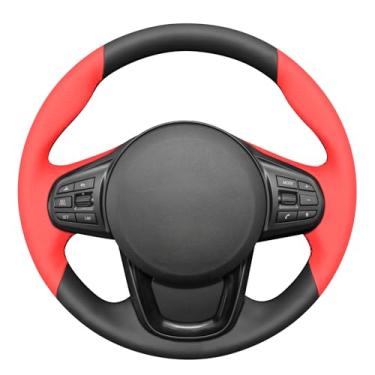 Imagem de MEWANT Capa de volante de carro costurada à mão para Toyota GR Supra 2020-2024 Acessórios de volante para Toyota GR Supra 2020-2024