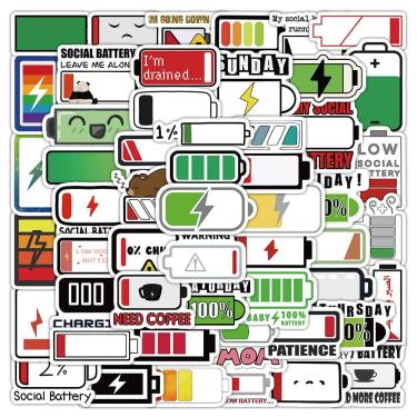 Imagem de Adesivos Socials Powers Waterproof Vinyl Anime 60 unidades/lote