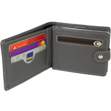 Imagem de Carteira de Couro Masculina Grande com Caixa porta RG Documento cédula