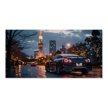 Imagem de HouLaiZhe R35 Esportes Noite Torre de Tóquio Pôsteres Tela Estética Sala Decoração de Parede Impressões Galeria Sala Decoração de Parede para Quarto Sala de Estar Escritório 24 x 48 polegadas (60 x