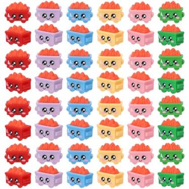 Imagem de GGSTDDUP 24 peças de mini estatuetas de lixeira, forma de lixo de resina com fogo, acessórios de mesa de lixo emocionais, decoração de mesa engraçada para funcionários, escritório de professores