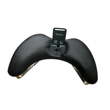 Imagem de oshhni Apoio de mãos para manicure com suporte para celular, confortável, em couro PU, formato em U, ideal para uso doméstico ou em salões de beleza, Preto