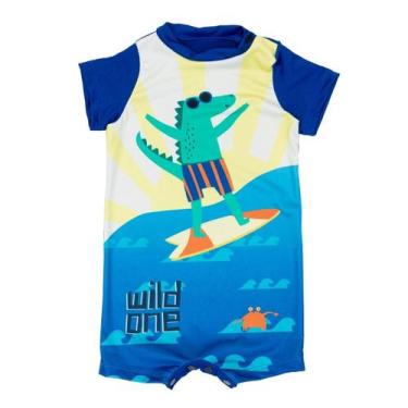 Imagem de Roupa De Banho Infantil Macaquinho Proteção Solar Bebê - Fofotinhos, S