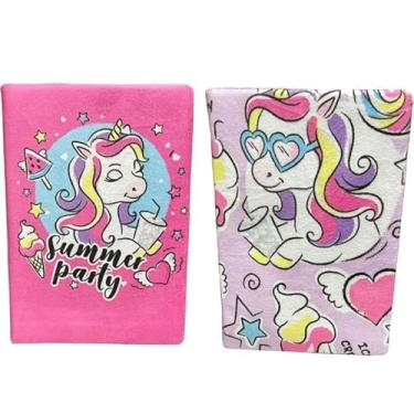 Imagem de POLIBRINQ CADERNO UNICORNIO CAMURÇA PELUCIA SCB02