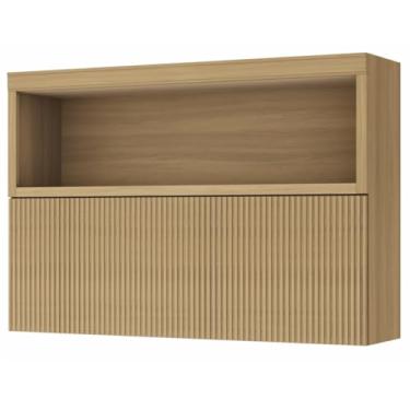 Imagem de Armário Aéreo De Cozinha 1,20m Com Porta Basculante e Nicho 100% Mdf Mariah Madeirado