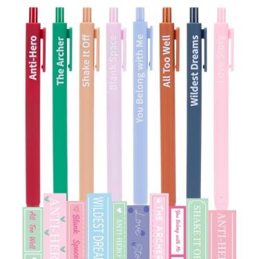 Imagem de Conjunto de 8 canetas de gel para música, artigos de papelaria inspirados em música, lembrancinhas de festa de aniversário, meias de Natal para meninas, meninos, estudantes, professores, enfermeiros