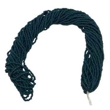 Imagem de Contas de semente de vidro 11/0 tchecas - 12 fios de novelos, total de 10 cores (esmeralda escura)