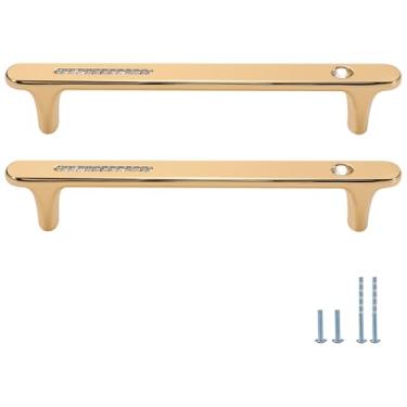Imagem de Evionlin Puxadores de armário de cristal redondos dourados de 12,8 cm, 2 peças para puxadores de armário de cozinha para armário de quarto, puxadores de gavetas