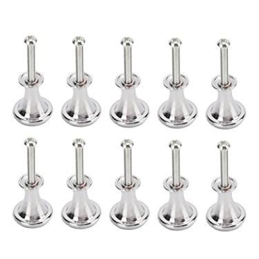 Imagem de KIMISS 10 Conjuntos de Puxadores Redondos de Gaveta Com Furo único - Elegantes Alças de Gabinete de Liga de Zinco, Fáceis de Instalar e Substituir para Armários de Cozinha, Banheiro e Penteadeira