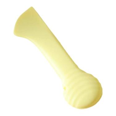 Imagem de Stgfyxgs Colher abridora de latas para animais de estimação, mini colher de silicone para ração de cães e gatos, ferramenta manual para abrir latas e alimentar, Amarelo