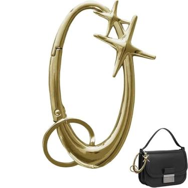 Imagem de Cute Star mosquetão Y2K ouro chaveiro fecho de aço inoxidável chaveiro para chaves de carro bolsas