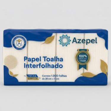Imagem de Papel Toalha Interfolhado 1000 Folhas Azepel Folha Simples