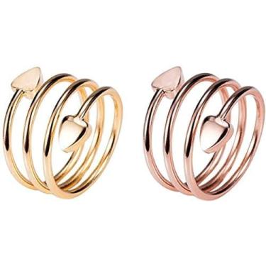 Imagem de Pacote com 2 anéis de cobre magnéticos puros presentes modernos, anéis de cobre para mulheres, mãe, esposa (2 peças-8)