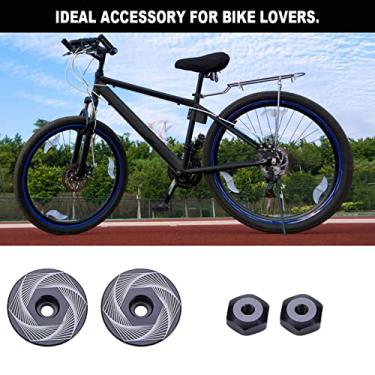 Imagem de Acouto Punhos de Guiador de Mountain Bike - Punhos de Borracha Confortáveis ​​para Guiador de Mountain Bike - Plugues de Extremidade de de Bicicleta - Esportes e Atividades Ao Ar (Redemoinho - preto)