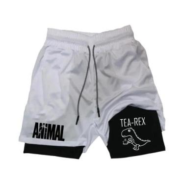 Imagem de Bermuda Masculina De Secagem Rápida Com Estampa De Pato Em Cartoon, Ca