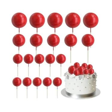 Imagem de Mini Balões Coloridos Para Decoração De Bolos, 20 Peças, Palitos Para 