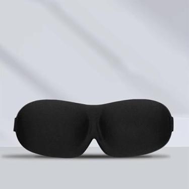 Imagem de 2 peças de máscara para dormir de aviação estereoscópica - Capa blackout respirável unissex 3D confortável, essencial para voos e viagens de trem