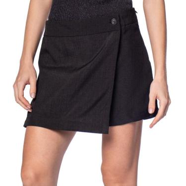 Imagem de Short Saia Feminino The Style Box Transpassado Azul-Feminino