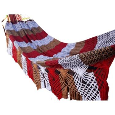 Imagem de Rede De Descanso Dormir Casal Bucho De Boi Grande rede de dormir reforcada (Tricolor)