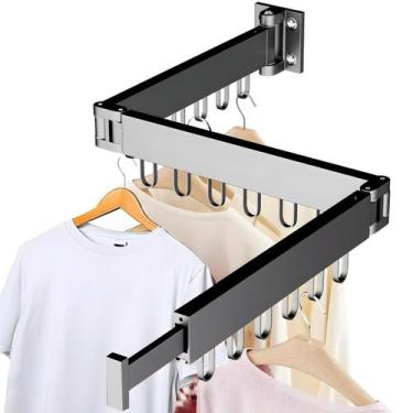 Imagem de Varal Cabideiro Roupa Dobrável Retrátil Articulado 35-125cm - DS