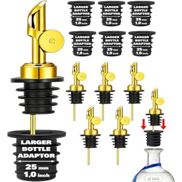 Imagem de Pafusen Bico de azeite de oliva com adaptadores, despejador de óleos para garrafa dispensadora de azeite, transforme facilmente suas garrafas em dispensadores de bebidas alcoólicas, óleos