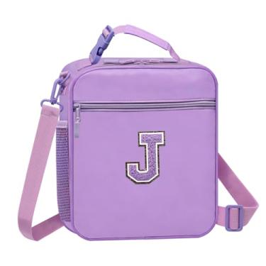 Imagem de KAHEAUM Lancheira para mulheres, linda lancheira portátil para crianças com suporte de garrafa de água alça de ombro portátil, lancheira térmica isolada, mochila escolar para meninas, bolsa escolar