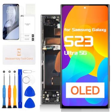 Imagem de Substituição de tela OLED para Samsung Galaxy S23 Ultra 5G - para Samsung S23 Ultra LCD Display para Galaxy S23 Ultra LCD digitalizador touch screen painel de vidro com moldura SM-S918B SM-S918U