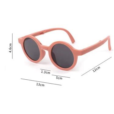 Imagem de Óculos De Sol Blogueiro Retangular Infantil Criança Dobrável