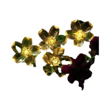 Imagem de Luzes De Cordão LED Solares Em Forma De Flor De Cerejeira Para Decoraç