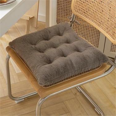 Imagem de Almofadas de cor sólida para cadeiras de jantar, antiderrapantes, macias e espessas, com amarras, para móveis de jardim e sala de jantar.