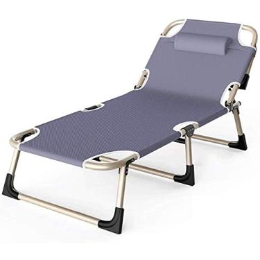 Imagem de ONDHGFBGB Cadeiras dobráveis reclináveis ajustáveis, cadeira de gramado, cadeiras de praia, rede, reclinável portátil, varanda, banhos de sol de escritório, cadeiras de soneca