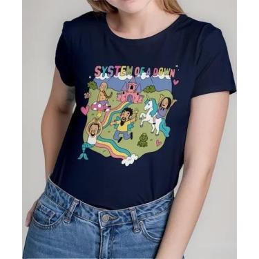 Imagem de Camiseta Camisa Adulto Feminina Masculina Algodão System Of A Dow n Ba