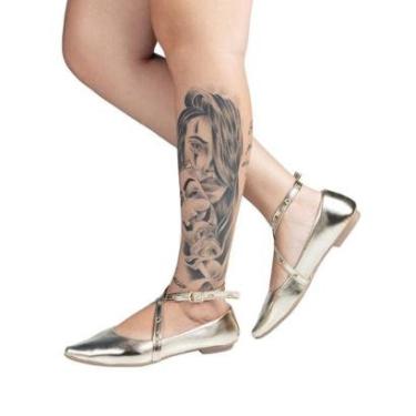 Imagem de Sapatilha Feminina Com Tira de Fivela Bailarina Bico fino Confortável-Feminino