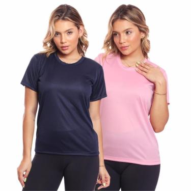 Imagem de Kit 2 Camisas Academia Esportiva Com Proteção Uv Feminina-Feminino