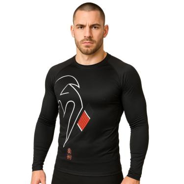 Imagem de Camisa De Compressão Rashguard Manga Longa Venum Black Belt Dark-Unissex