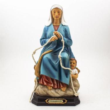 Imagem de Imagem Nossa Senhora Desatadora dos Nós Sentada Importada Resina 30 cm
