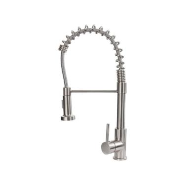 Imagem de Torneira De Cozinha Tor-008 Gourmet Domum Monocomando Escovada