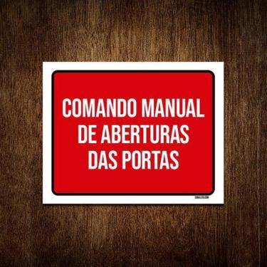 Imagem de Kit 10 Placas Comando Manual Aberturas Das Portas
