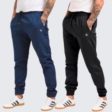 Imagem de Kit 2 Calças Jogger Masculina DZ Esportiva Tactel com Elastano  Casual-Masculino