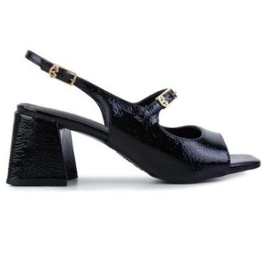 Imagem de Sandália Feminino Via Marte Verniz Preto 100-013-Feminino