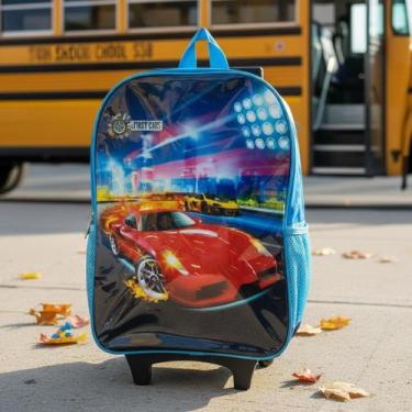 Imagem de Mochila Infantil de Costa Carros - Vermelha - First
