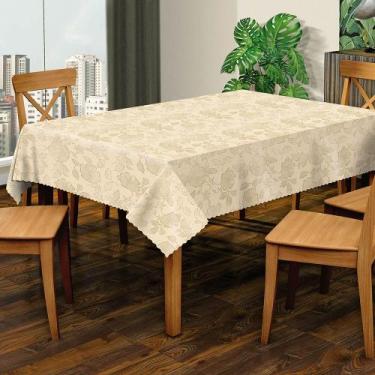 Imagem de Toalha de Mesa Térmica 138X200cm Jacquard Salehtex Bege, Bege