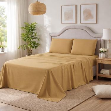 Imagem de Lençol Queen Micropercal 400 Fios 4 Peças – Jogo Completo com Fronhas