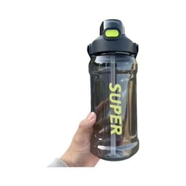 Imagem de Garrafa De Água Esportiva Grande De 2L Com Canudo, À Prova De Vazament