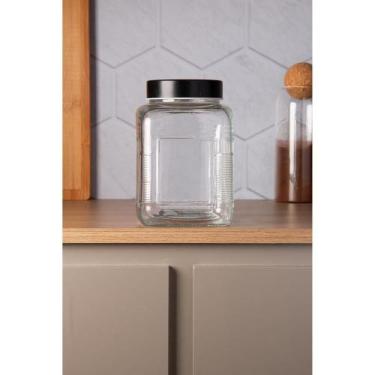 Imagem de Porta Mantimentos Lyor com Tampa Preta 2L Vidro